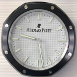 AP Royal Oak Jumbo Black Case weiß Restaurant-Wanduhr AP Royal Oak Jumbo Black Case weiß Restaurant-Wanduhr