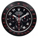 Rolex Daytona Racing Series Wanduhr in DLC schwarz
