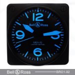 Bell & Ross wanduhr Blau fluoreszierende große arabische Ziffern Bell & Ross wanduhr Blau fluoreszierende große arabische Ziffern