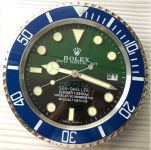 Rolex Sea-dweller Grün-schwarz-Blau Silent scannende Wanduhr