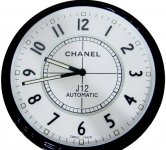 Chanel Wanduhr Keramik Silber 35 cm Chanel Wanduhr Keramik Silber 35 cm