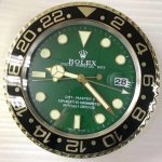 XL Rolex GMT Master II Serie Gold Wanduhr (Schwarze Lünette) 116713LN