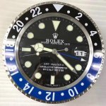 Rolex XL Wanduhr GMT Master II Serie Stahl (Blau / Schwarz Lünette) BLNR Rolex XL Wanduhr GMT Master II Serie Stahl (Blau / Schwarz Lünette) BLNR