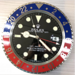 Rolex XL Wanduhr GMT Master II Serie Stahl (Blau/Rot Lünette) BLNR