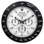 XXL Rolex Daytona Serie Wanduhr Schwarz DLC White Marker XXL Rolex Daytona Serie Wanduhr Schwarz DLC White Marker