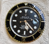 Rolex Submariner Wanduhr RX206 gelbes Gold