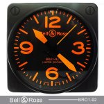 Bell & Ross wanduhr Orange fluoreszierende große arabische Ziffern Bell & Ross wanduhr Orange fluoreszierende große arabische Ziffern