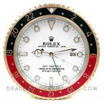 XL Rolex GMT Master II Serie Rotgold Wanduhr (Schwarz / Rot Lünette) XL Rolex GMT Master II Serie Rotgold Wanduhr (Schwarz / Rot Lünette)