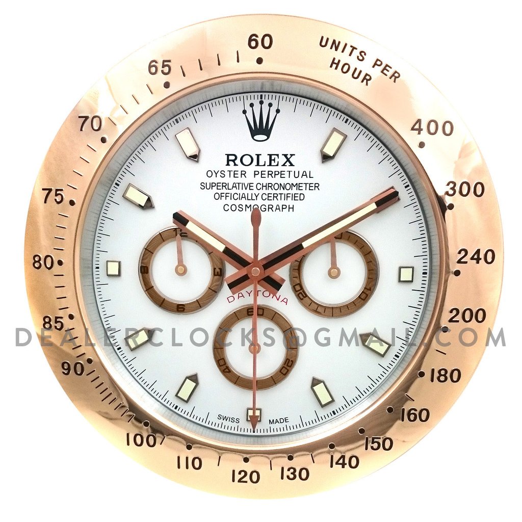 XXL Rolex Daytona Series Rose Gold Wall Clock